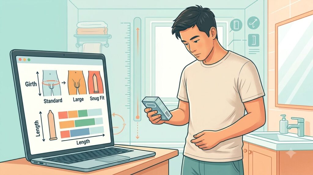 cách chọn size bao cao su - các bước thực hiện chi tiết